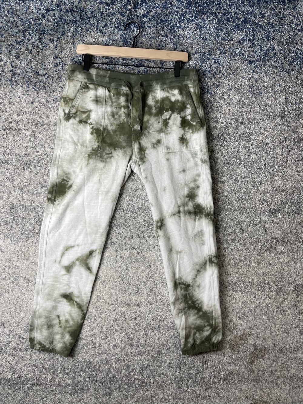 NSF Sweatpants Mens Medium Green White Tie Dye Joggers SoulCycle Exclusive USA